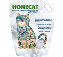 Homecat наполнитель силикагелевый наполнитель для кошачьих туалетов с ароматом морозной свежести 7,6 л