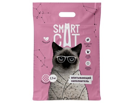 Smart Cat впитывающий наполнитель, средняя фракция 5 кг