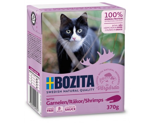 Bozita кусочки в соусе для кошек, с креветками