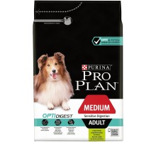 Корм Purina Pro Plan для взрослых собак средних пород с чувствительным пищеварением, с высоким содержанием ягненка