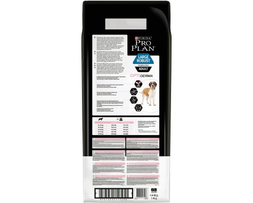 Корм Purina Pro Plan  для взрослых собак крупных пород с мощным телосложением с чувствительной кожей, с высоким содержанием лосося 14 кг