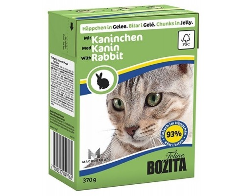 Bozita кусочки в желе для кошек, с кроликом