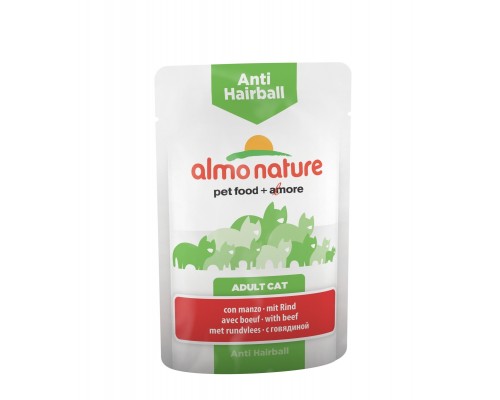 Almo Nature (консервы) паучи с говядиной для вывода шерсти у кошек