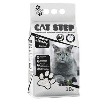 Cat step комкующийся минеральный наполнитель Compact White Carbon 8,75 кг