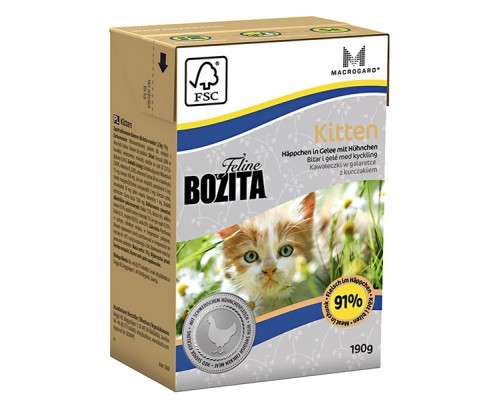 Bozita кусочки в желе для котят с курицей 190 г