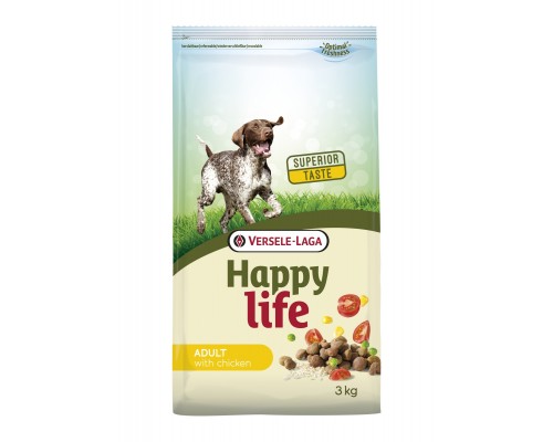 Корм Happy Life (Versele-Laga) для собак с курицей и рисом 3 кг