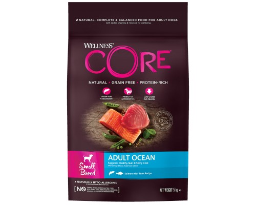 Корм Wellness CORE из лосося с тунцом для взрослых собак мелких пород 1,5 кг