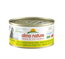 Almo Nature (консервы) полнорационные консервы для кошек Итальянские рецепты: "Курица и Тунец с Цуккини" (HFC - Made in Italy - Chicken and Tuna and Zucchini)