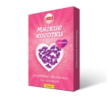 Cliny колпачки на когти для кошек "Мягкие коготки", пурпурные 40 шт