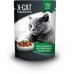 X-CAT влажный корм с курицей и уткой в соусе для кошек