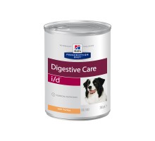 Hill's вет.консервы  Prescription Diet i/d Digestive Care, влажный диетический корм для собак  при расстройствах пищеварения, ЖКТ, с индейкой 360 г