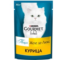 Gourmet влажный корм Перл Желе Де-Люкс для кошек, с курицей в роскошном желе