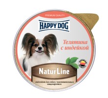 Happy dog паштет "Телятина с индейой" 125 г