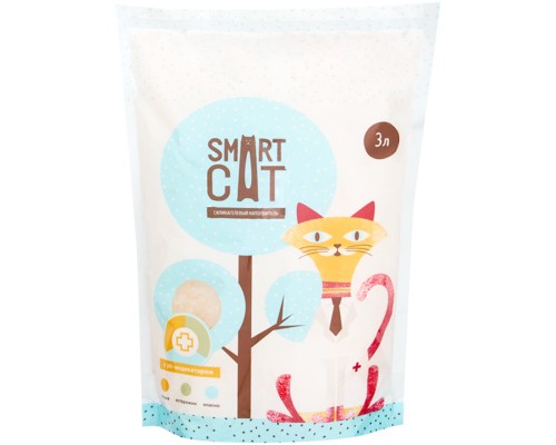 Smart Cat силикагелевый наполнитель с pH индикатором, 3л 1,25 кг