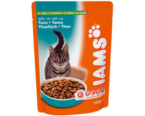 Iams паучи для кошек с тунцом