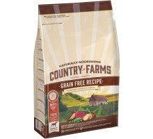 Корм Country Farms беззерновой. Полнорационный корм для взрослых собак, с высоким содержанием говядины 11 кг