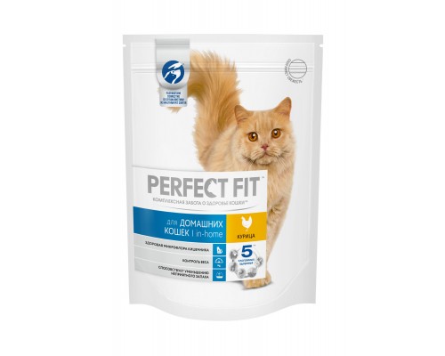 Корм Perfect Fit сухой корм с курицей для домашних кошек 2,5 кг