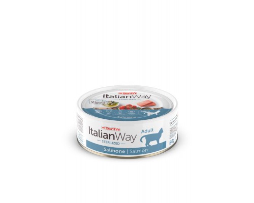 Italian Way Консервы  безглютеновые для стерилизованных кошек, с лососем