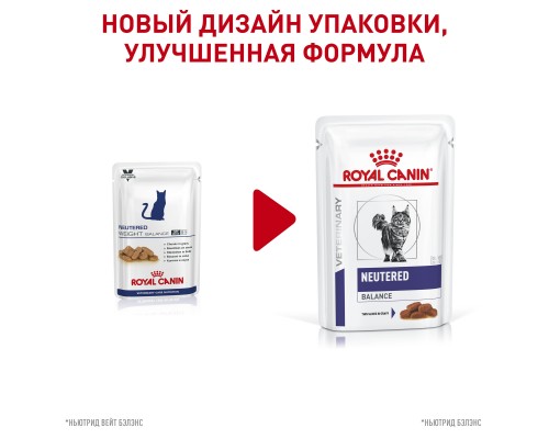 Royal Canin (вет. паучи) консервированный полнорационный корм для взрослых котов и кошек с момента стерилизации до 7 лет, склонных к избыточному весу