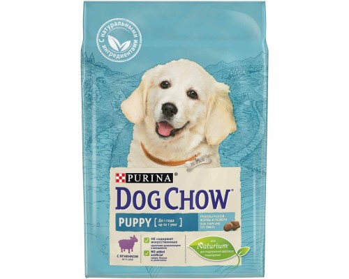 Корм Dog Chow для щенков, с ягненком