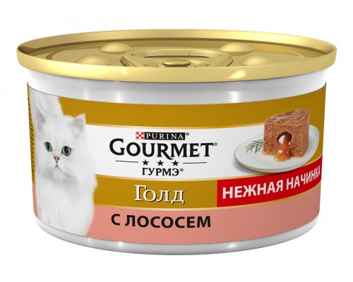 Gourmet влажный корм Gourmet Голд Нежная начинка для кошек, с лососем