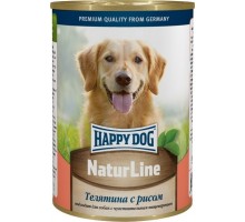 Happy dog кусочки в фарше для собак: телятина с рисом 410 г