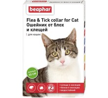 Beaphar ошейник от блох и клещей для кошек, зеленый 35 см