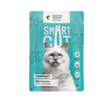 Smart Cat паучи для взрослых кошек и котят: кусочки лосося в нежном соусе