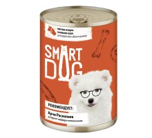 Smart Dog (влажный корм) консервы для взрослых собак и щенков мясное ассорти в нежном соусе 850 г