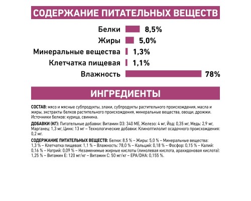 Royal Canin (вет. паучи) для взрослых кошек при ранней стадии почечной недостаточности