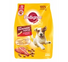 Корм Pedigree сухой корм для взрослых собак маленьких пород, с говядиной 13 кг