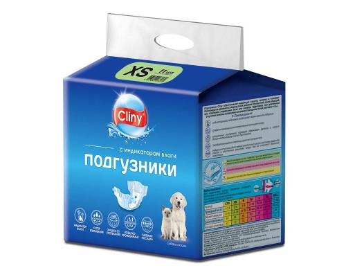 Cliny подгузники 2-4 кг размер XS (11шт) XS