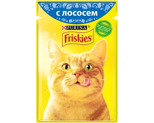 Friskies влажный корм для кошек, с лососем в подливе