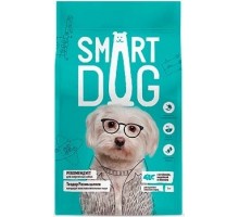 Корм Smart Dog для взрослых собак, три вида мяса с ягнёнком, лососем, индейкой 12 кг