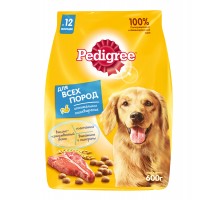 Корм Pedigree сухой корм для взрослых собак всех пород, с говядиной 13 кг