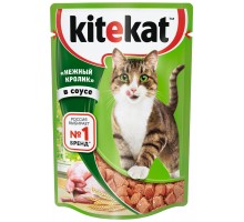 Kitekat влажный корм для кошек, с кроликом в соусе