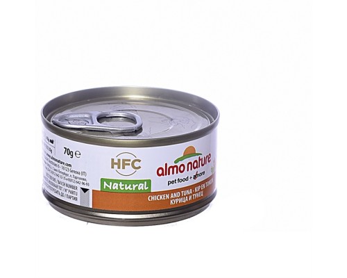 Almo Nature (консервы) консервы для кошек, с курицей и тунцом, 75% мяса