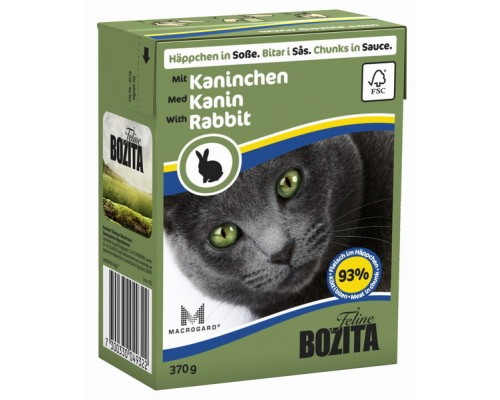 Bozita кусочки в соусе для кошек, с кроликом