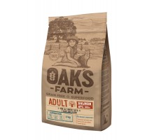 Корм OAKS FARM беззерновой, для взрослых кошек от 1 года, с лососем 6 кг