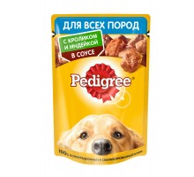 Pedigree влажный корм для взрослых собак всех пород с кроликом и индейкой в соусе 85 г