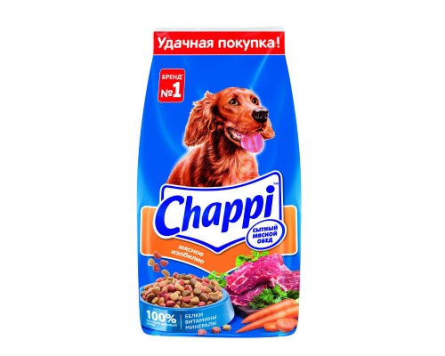 Корм Chappi сухой для собак «Сытный мясной обед. Мясное изобилие» 2,5 кг