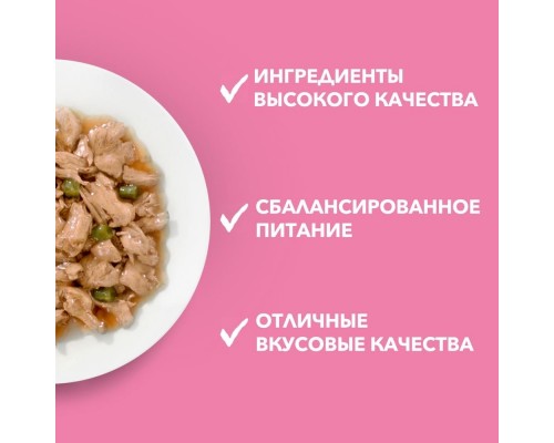 Purina One паучи с курицей и морковью для котят