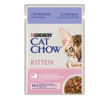 Cat Chow влажный корм Cat Chow® для котят с ягненком и кабачками в соусе 85 г