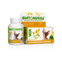 Веда фитомины от аллергии для кошек, 100 шт. 50 г