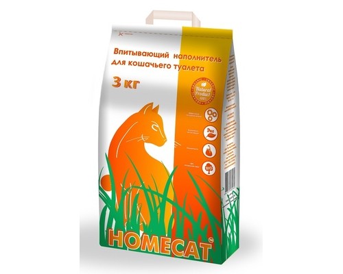 Homecat наполнитель впитывающий наполнитель, 5 л. 3 кг