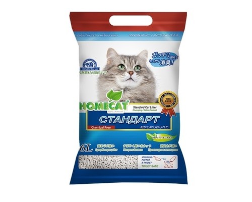 Homecat наполнитель комкующийся наполнитель "Эколайн" без запаха 5,6 кг