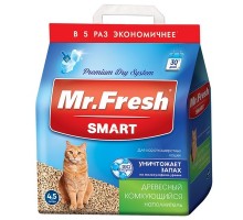 Mr.Fresh комкующийся древесный наполнитель для короткошерстных кошек 8,3 кг