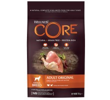 Корм Wellness CORE из индейки с курицей для взрослых собак средних пород 10 кг