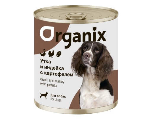 Organix консервы для собак Утка, индейка, картофель 400 г