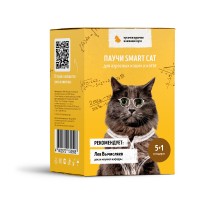 Smart Cat набор паучей 5+1 для взрослых кошек и котят: кусочки курочки в нежном соусе